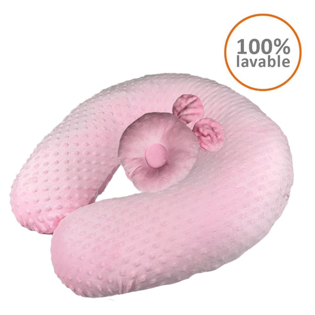 BOOGY - Almohada Cojín de lactancia materna multiusos rosado