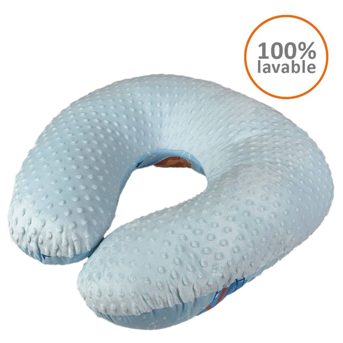 BOOGY - Almohada Cojín de lactancia materna multiusos azul