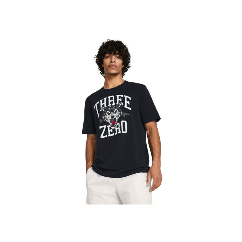 UNDER ARMOUR - Camiseta Hombre UNDER ARMOUR CURRY YOUNG WOLF TEE Negro UNDER ARMOUR.