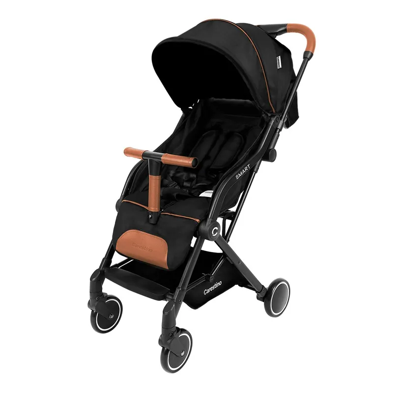 CARESTINO - Coche Carestino Smart Negro UltraCompacto
