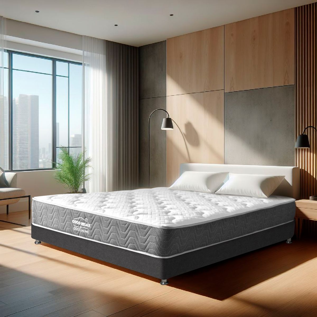 COCO HOME - Colchón Sencillo Resortado Firmeza Media  Ortopédico Coco Relax 100 190.