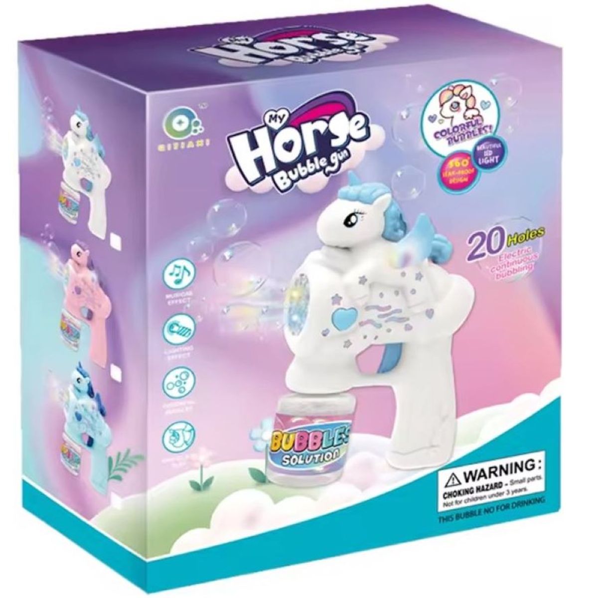 ZHOPI CO - Maquina Burbujas Portatil Diseño Unicornio Para Niños
