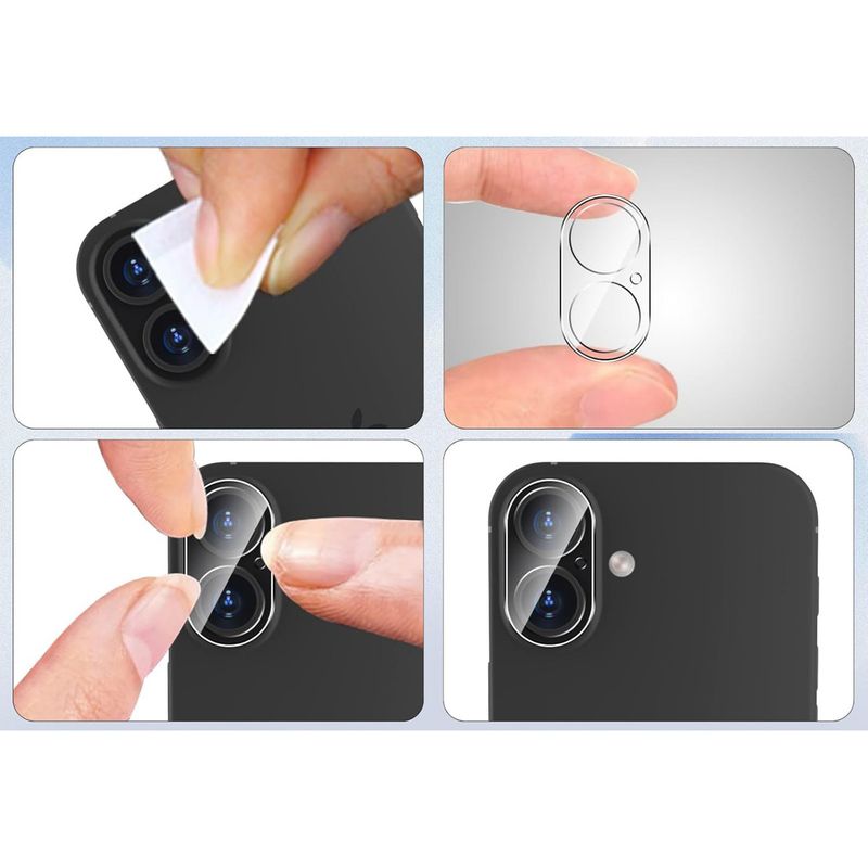 GENERICO - Vidrio templado cámara lente completo para iPhone 16 Plus