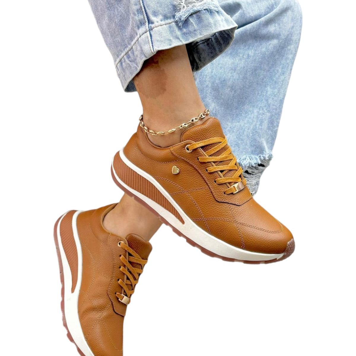 EVEGONZ - Tenis en Cuero Para Mujer Zapato Deportivo Confortable