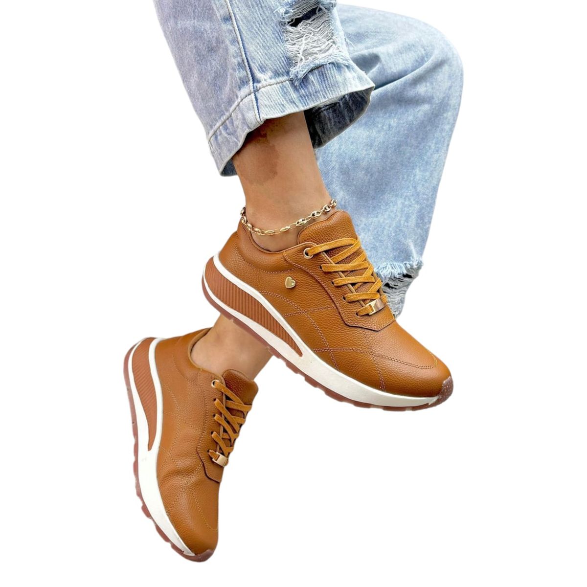 EVEGONZ - Tenis en Cuero Para Mujer Zapato Deportivo Confortable