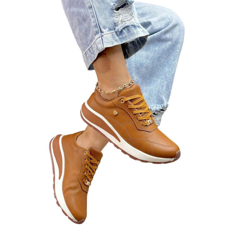 EVEGONZ - Tenis en Cuero Para Mujer Zapato Deportivo Confortable