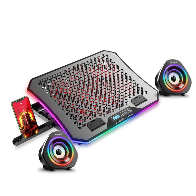 MAXELL - Base Refrigerante Maxell Gamer + Parlantes maxell Gamer Led