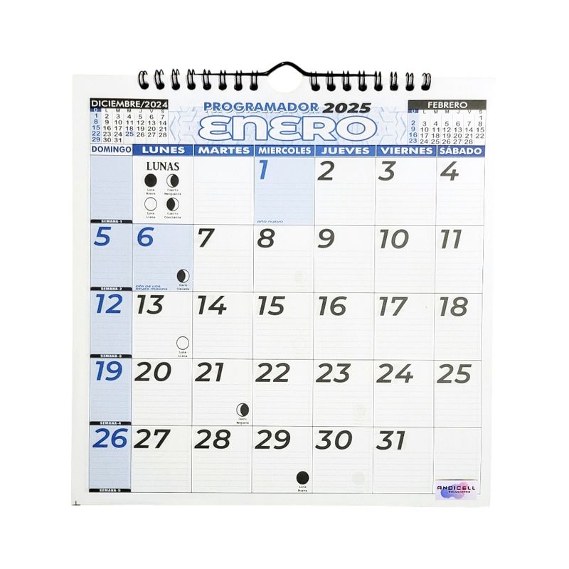 GENERICO - Calendario Programador 2025 Cuadrado 23x23