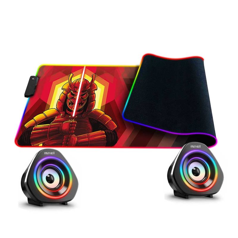 MAXELL - PAD MOUSE LED GAMING +  BOCINA GAMING SSG-700