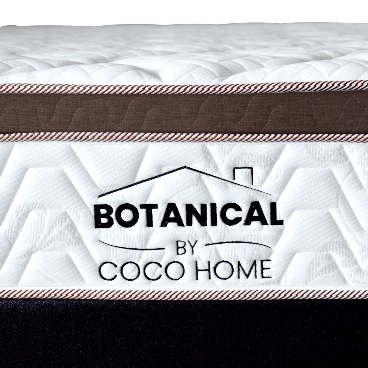 COCO HOME - Colchón Queen Firmeza Media Ortopédico Resortado Pillow Euro One Coco Botanical 160 190.