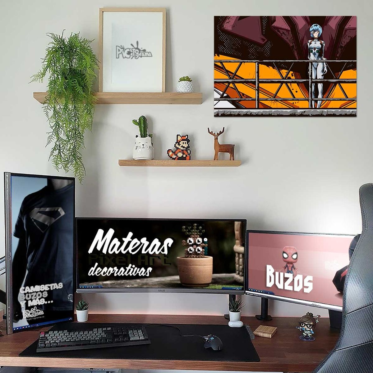 NEW PRINT - Póster Neon Genesis Evangelion Película Afiche Impresión Fotográfica