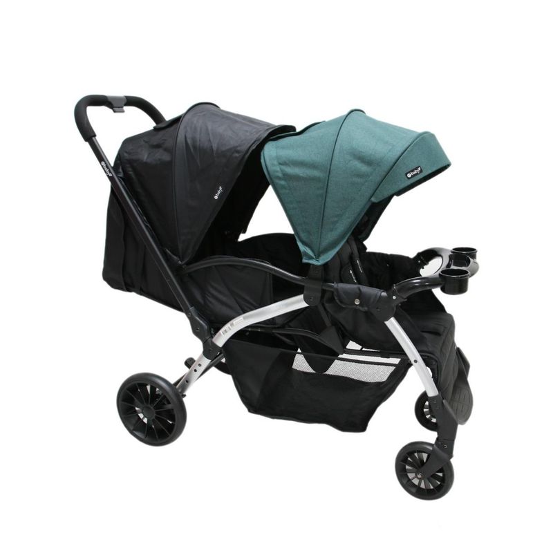 EBABY - Coche Gemelar Lineal Capota Expandible Ebaby
