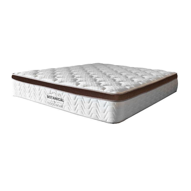 GENERICO - Colchón King Firmeza Media Ortopédico Resortado Pillow Euro One Coco Botanical 200 200.