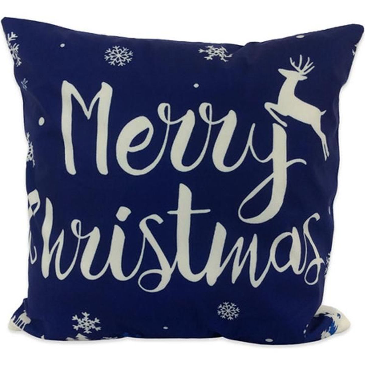 DIMATEX LEON - Funda Cojín Navideño Decoración Navidad 45x45cm FelizNAzul