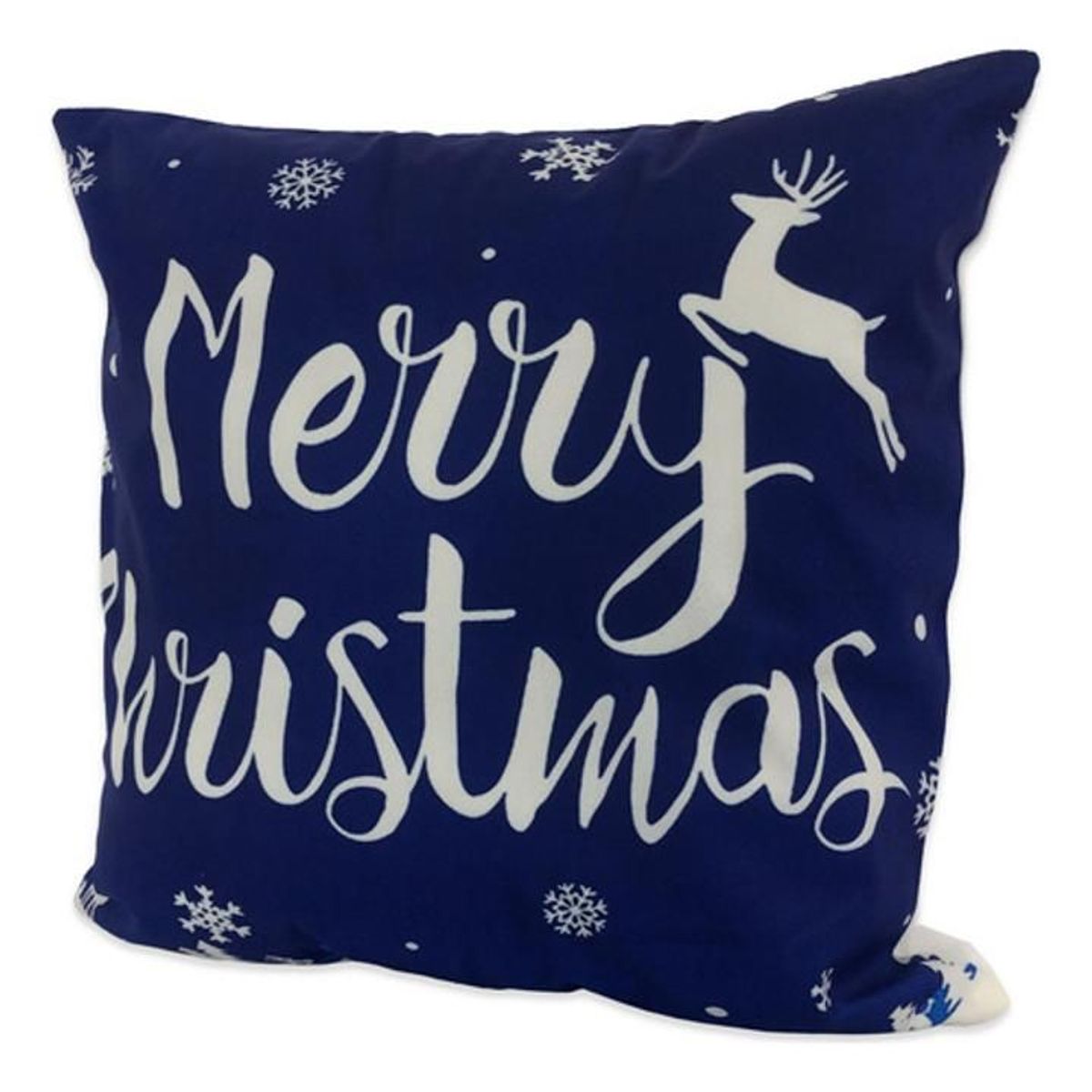 DIMATEX LEON - Funda Cojín Navideño Decoración Navidad 45x45cm FelizNAzul