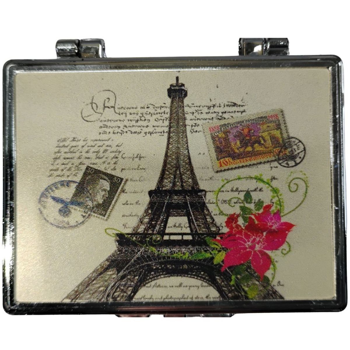 MAZUGI - Espejo Cuadrado Redondo Corazón 3und Torre De París Bolsillo