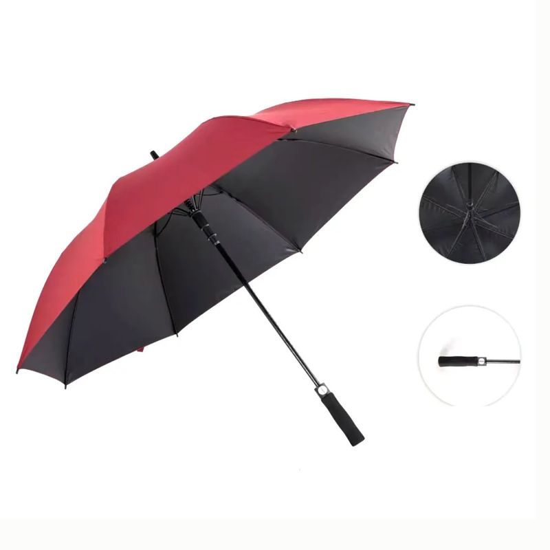 KIDSHOP - Sombrilla Automática 130cm Paraguas Compacto Roja