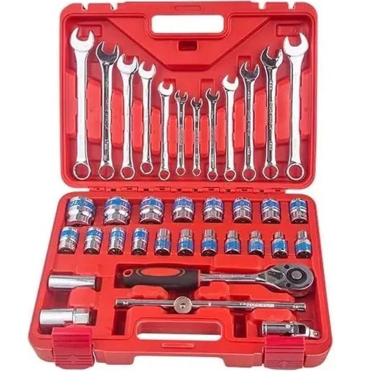 ONE PIXEL - Caja De Herramientas Juego De Llaves Y Copas 37 Piezas