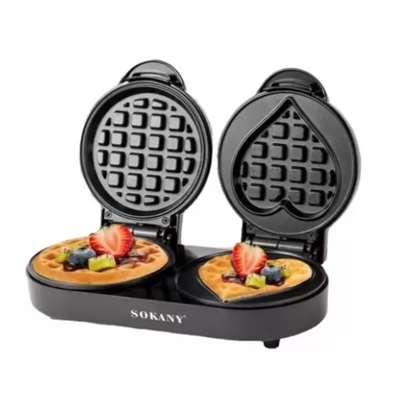 SOKANY - Waflera Doble Eléctrica Antiadherente Sokany 2 en 1