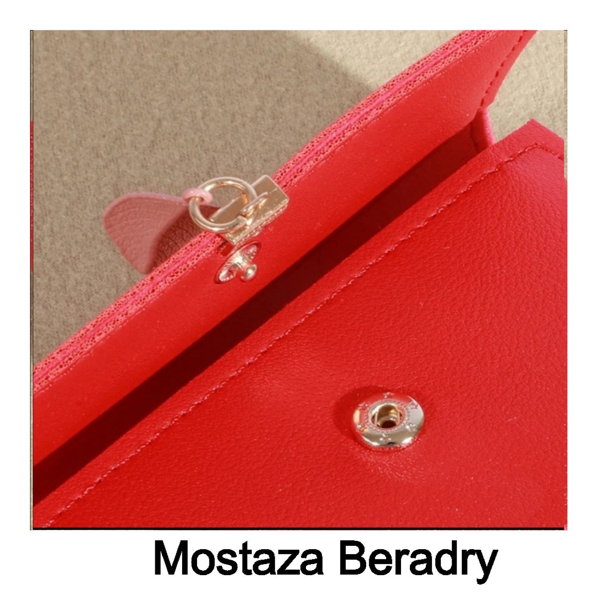 B DE BOLSILLO - BILLETERA  ROJA  FINA  PARA MUJER DISENO ELEGANTE SOFISTICADO