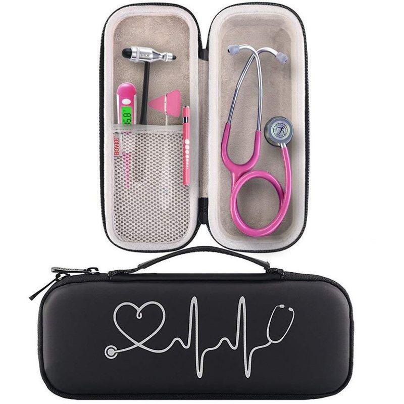 GENERICO - Estuche Negro Para Fonendoscopio Cardiology Estetoscopio