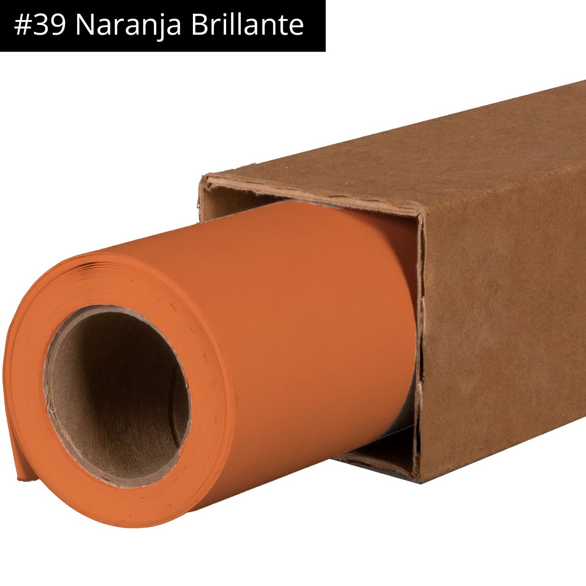GENERICO - Fondo De Papel Naranja Brillante Rollo 10m X 270cm Para Estudio