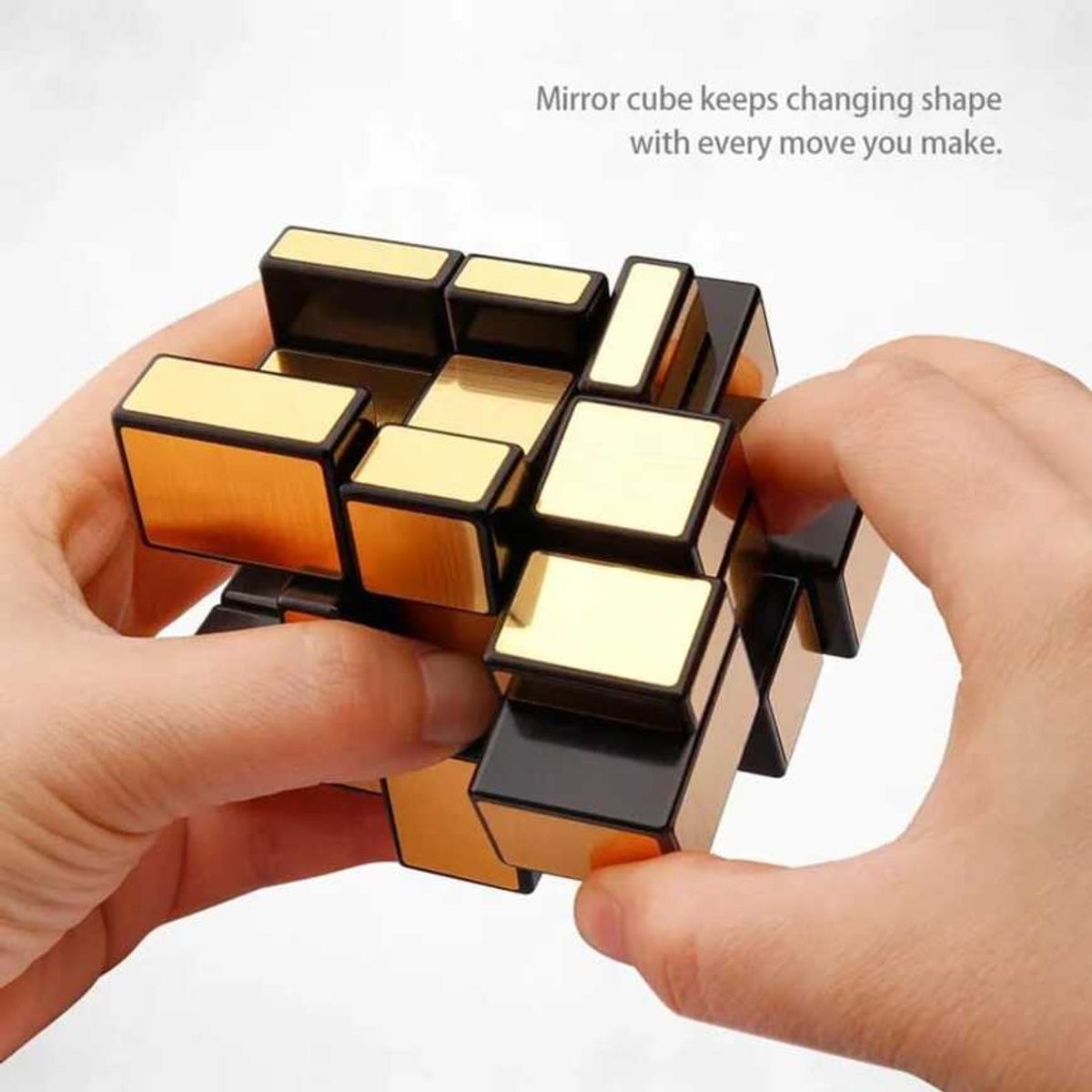 QIYI - Cubo Rubik 3x3 Qiyi Mirror Dorado Espejo