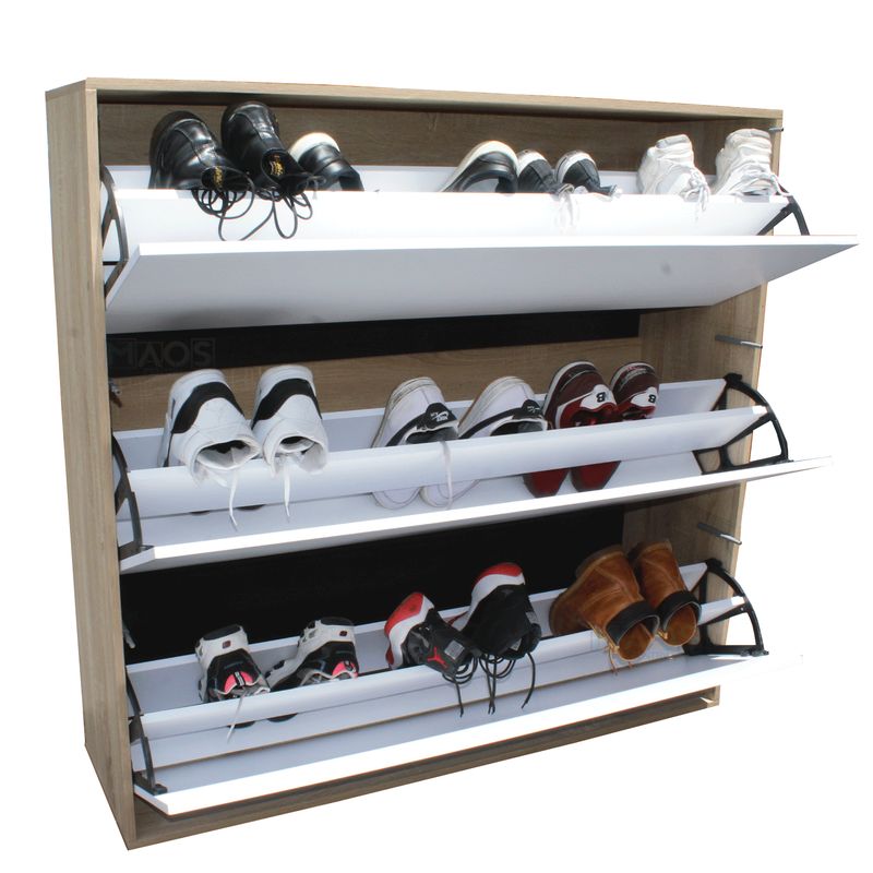 WOOD PETS - MUEBLE ORGANIZADOR ZAPATERO 3 CAJONES