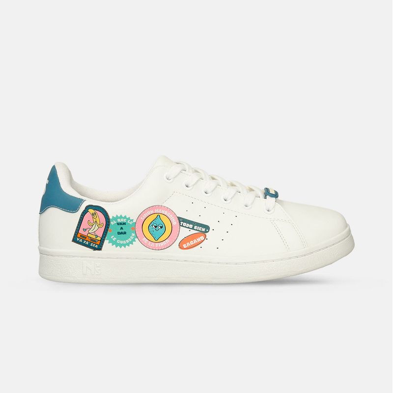 NORTH STAR - Tenis Para Mujer North Star Blanco-Azul Parce Retrostar