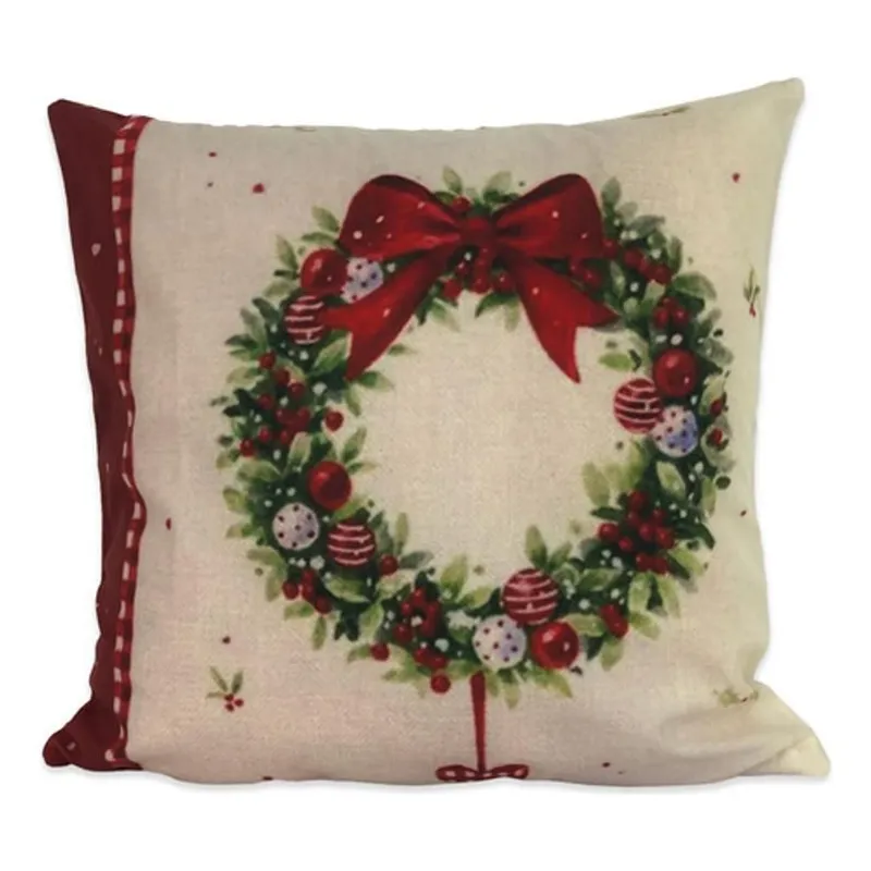 DIMATEX LEON - Cojín Navideño Decoración Navidad + Relleno 45x45cm Guirnalda