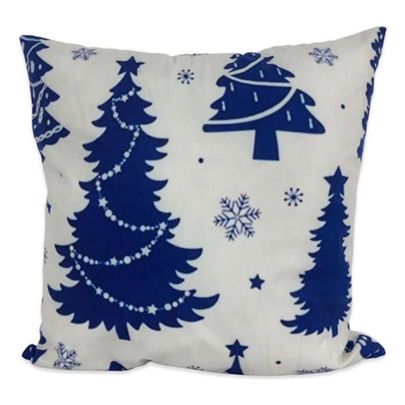 DIMATEX LEON - Cojín Navideño Decoración Navidad + Relleno 45x45cm ÁrbolAzul