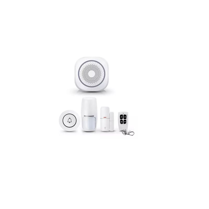 GENERICO - Kit Alarma Wifi Sencilla App Compatible Con Alexa Y Google