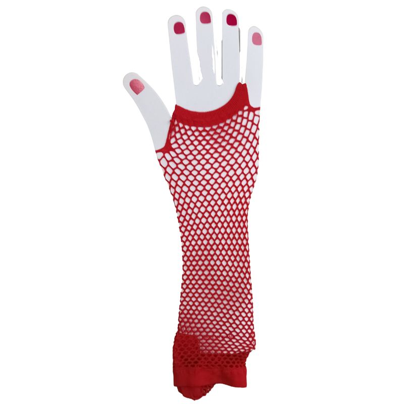 PROVOCAME - Guantes en malla negro rojo o blanco disfraz