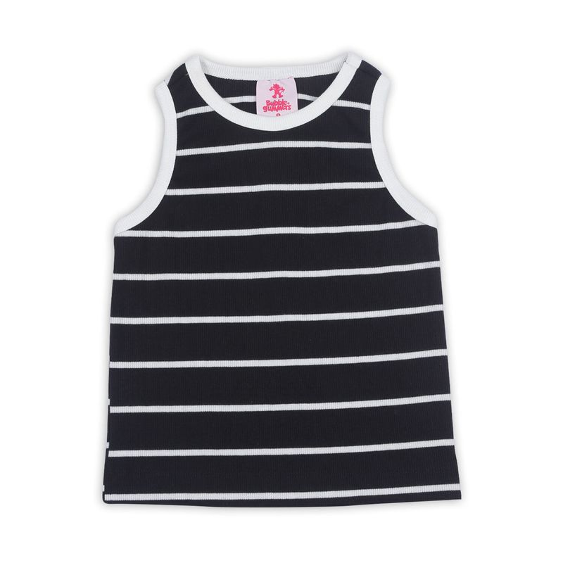 BUBBLE GUMMERS - Crop Top Para Niña Bubblegummers Negro Idara