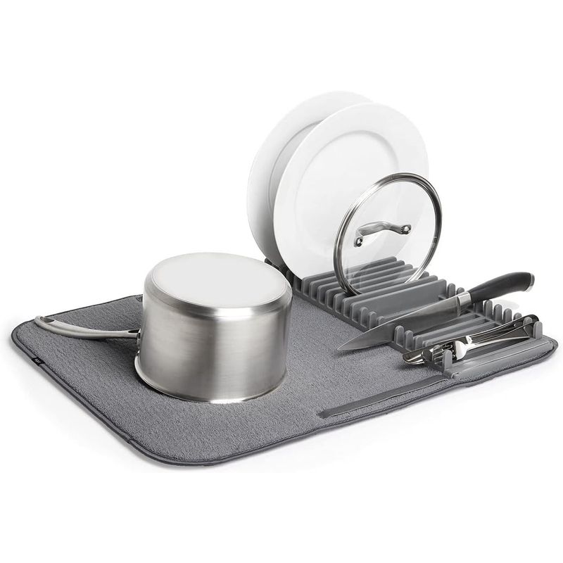 GENERICO - Tapete Escurridor Platos Loza Silicona Tapete Microfibea Plegable