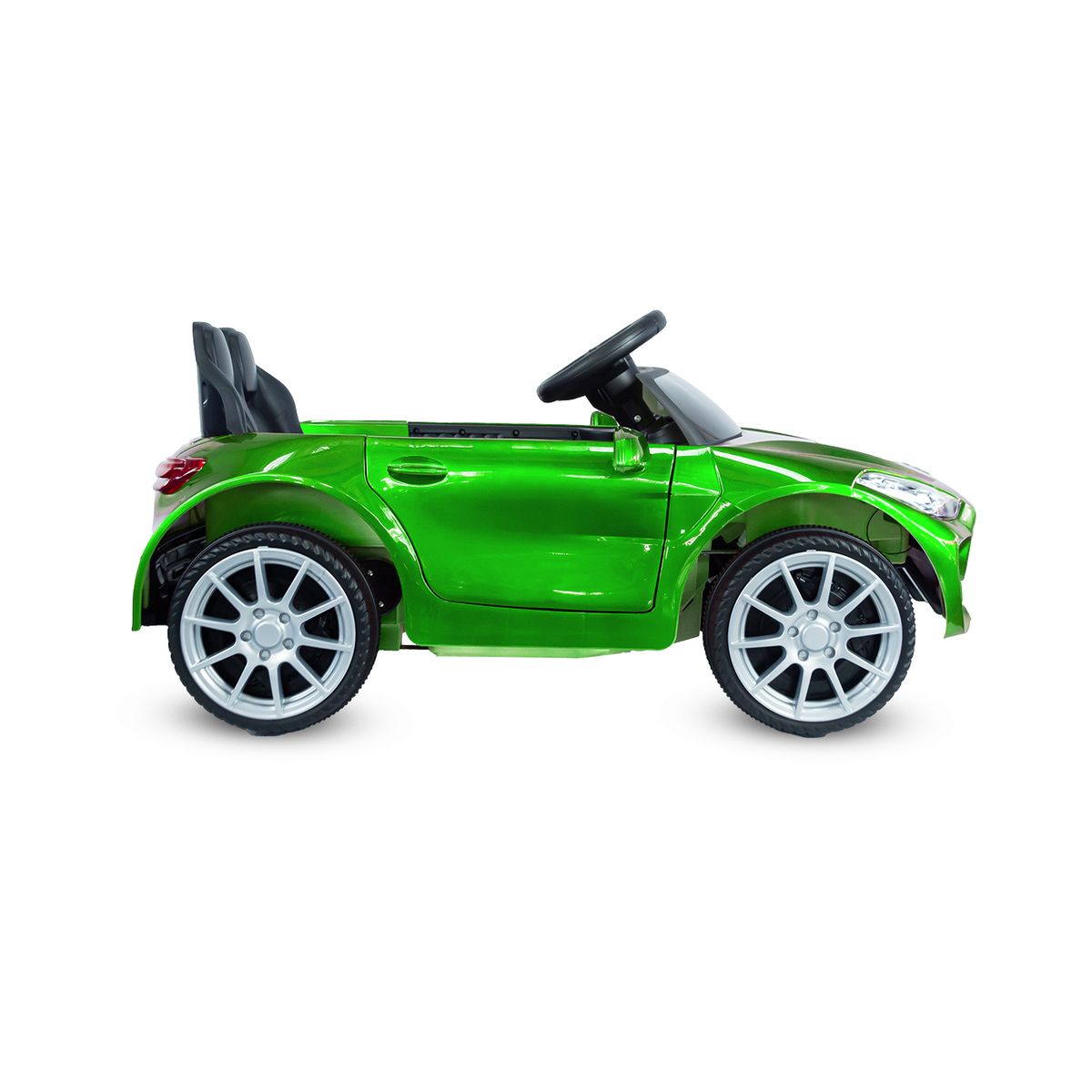 PRINSEL - Carro electrico Niños Montable  Metalizado Verde 6V