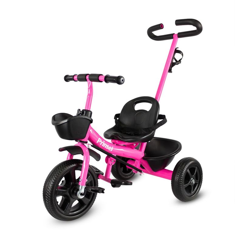 PRINSEL - Triciclo Cool Kids Rosa   3 Ruedas Goma EVA, Estable y Divertido
