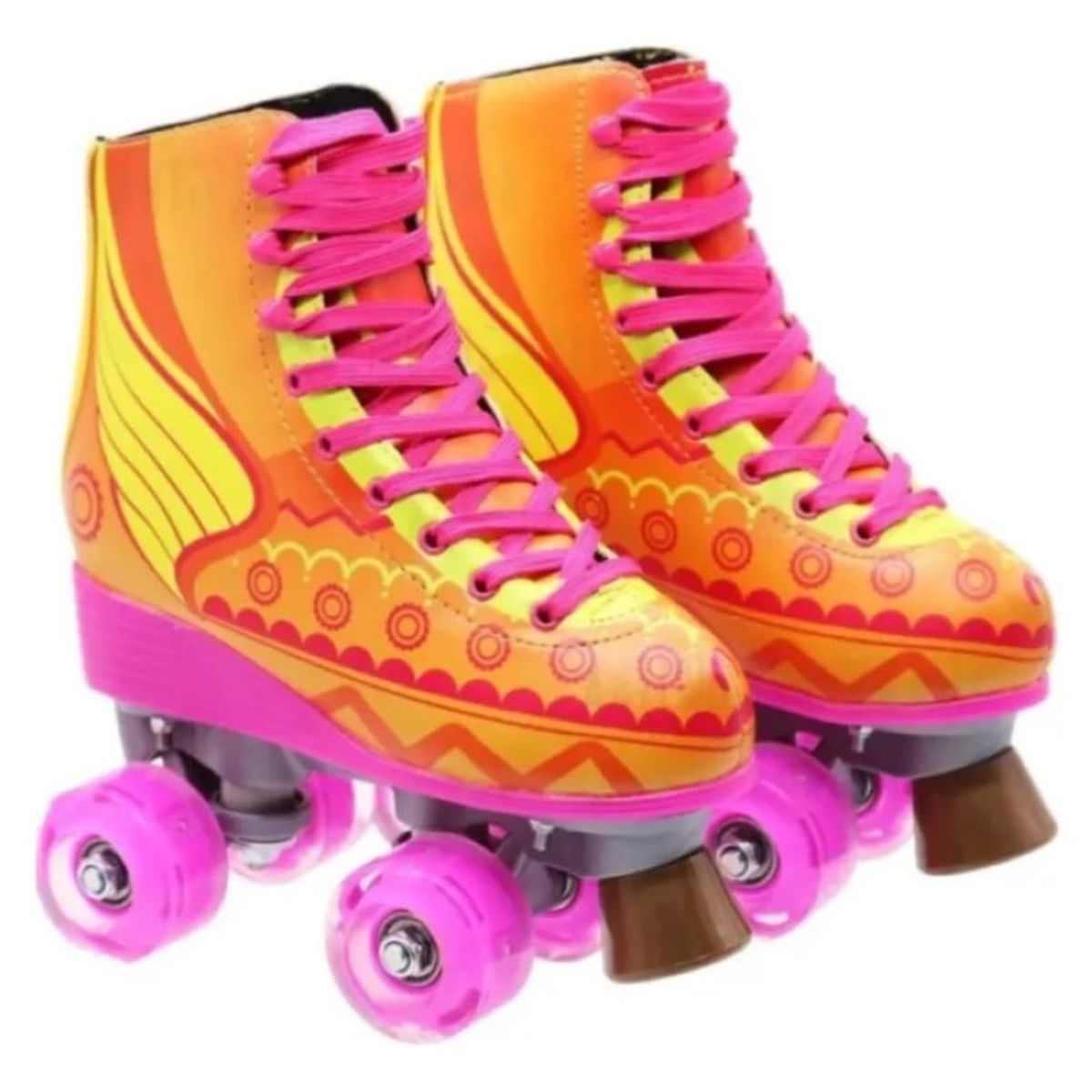 ZHOPI CO - Patines Luna 4 Ruedas Artisticos Llantas Con Luces