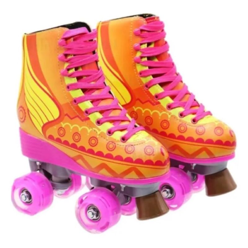 ZHOPI CO - Patines Luna 4 Ruedas Artisticos Llantas Con Luces