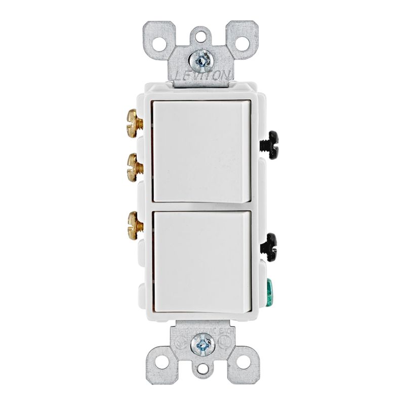LEVITON - Interruptor sencillo conmutable Blanco Leviton Decora 5641-W