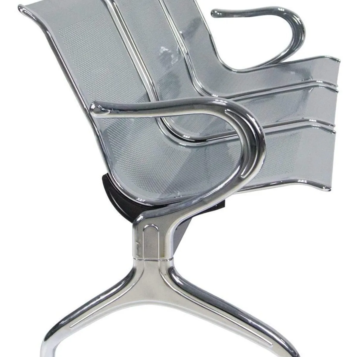 MOBLIHOUSE - Silla Tandem 3 Puestos Espera Alto Trafico Metalica Aaa