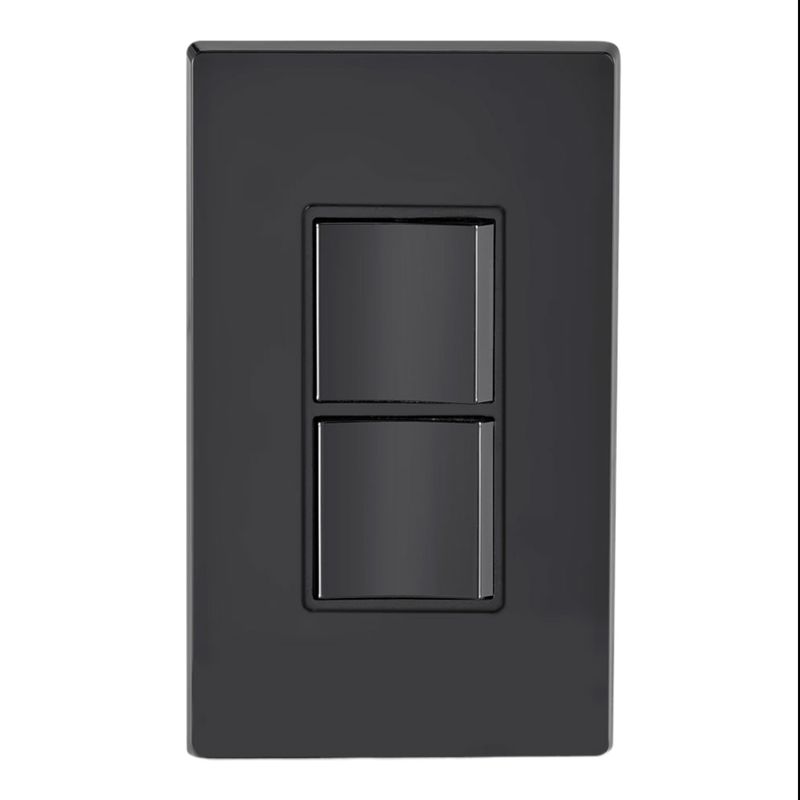 LEVITON - Interruptor Doble Conmutable Negro Leviton Decora 5643-E