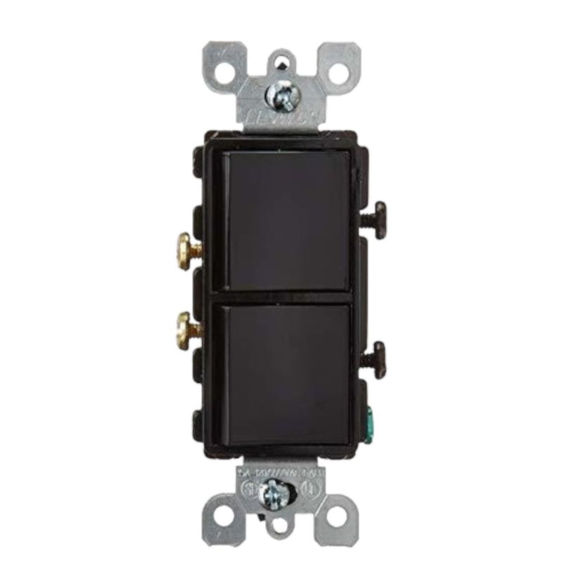 LEVITON - Interruptor Doble Negro Leviton Decora 5634-E