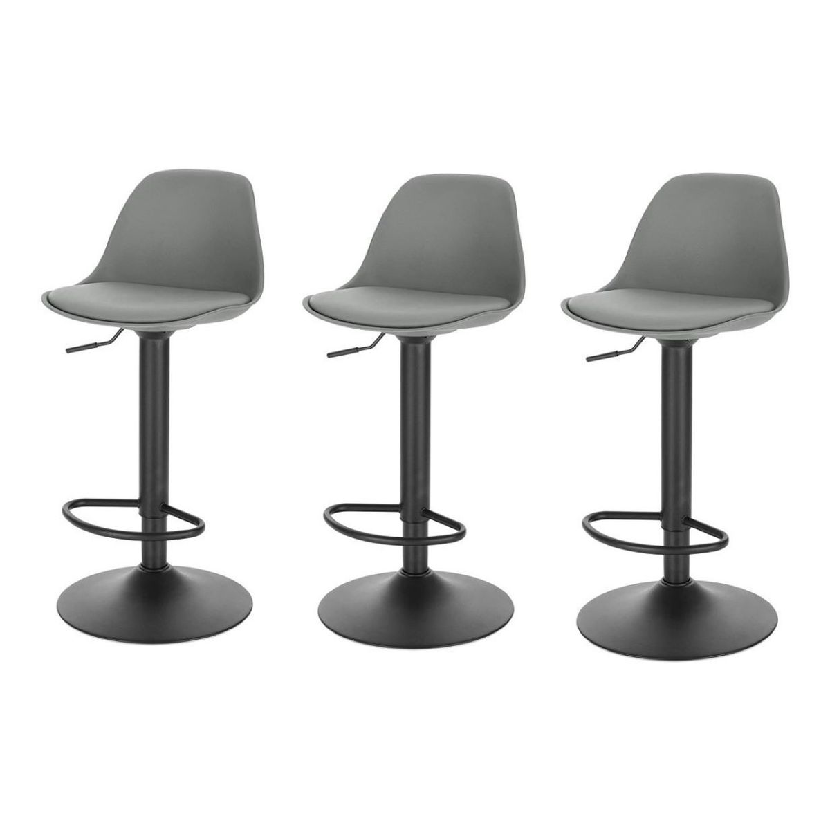 MOBLIHOUSE - Set X3 Silla Bar Con Altura Ajustable Diseño Ergonómico