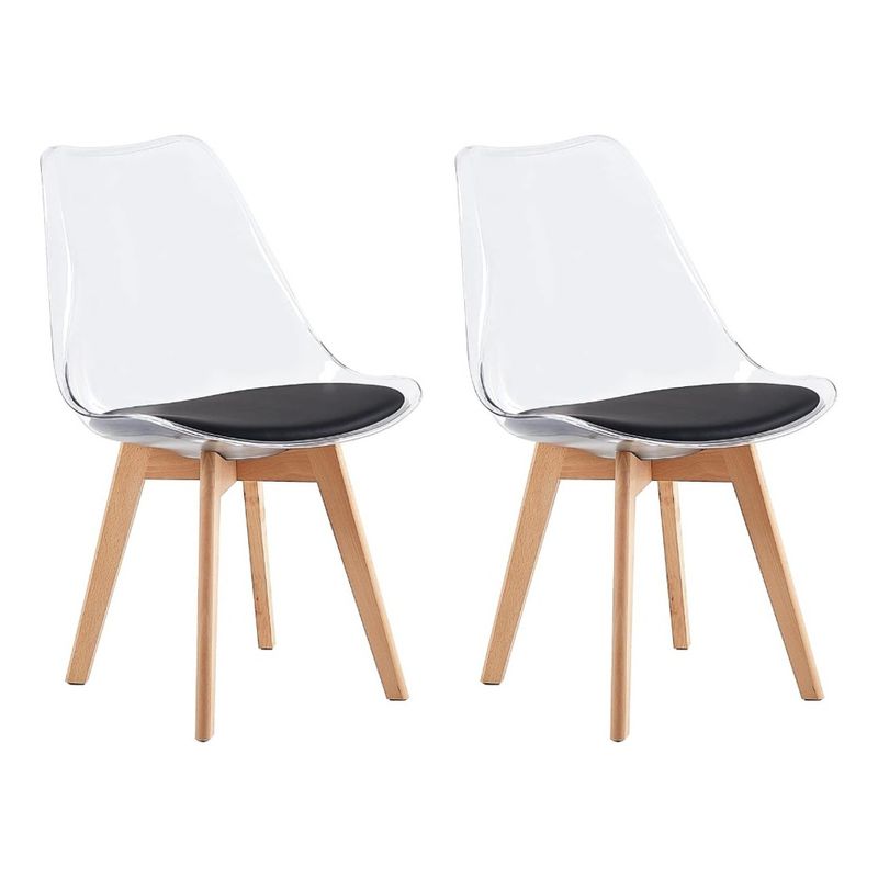 MOBLIHOUSE - Set X2 Sillas Moblihouse Eames Nórdico Madera Polipropileno