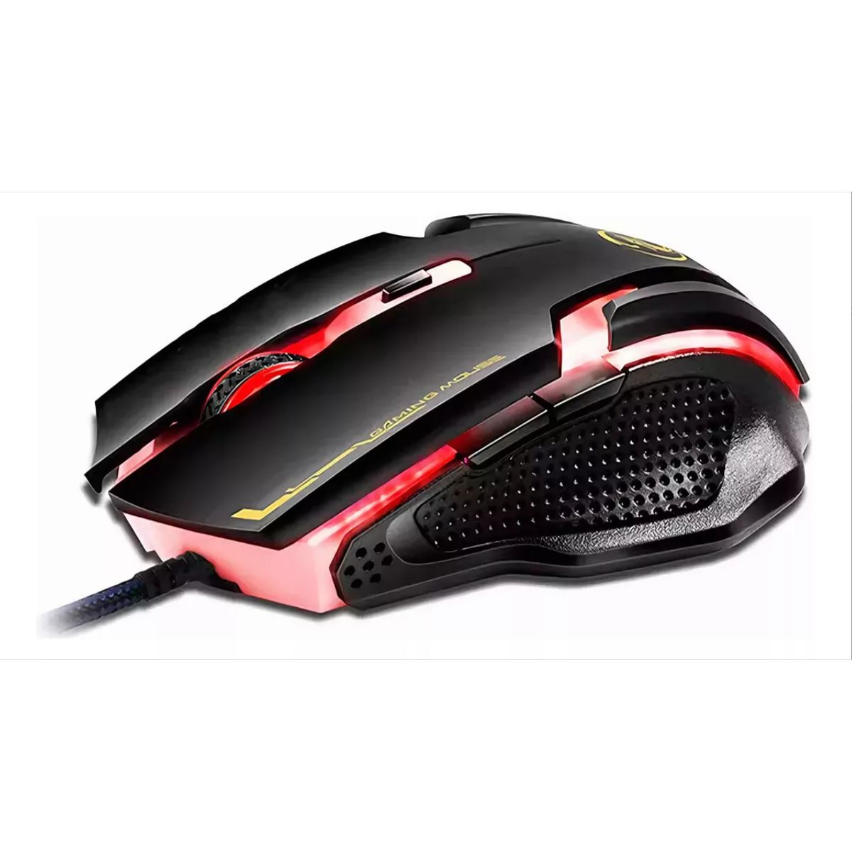 GENERICO - Mouse Gamer Cable Usb Scroll Optico Luz Led Colores Dpi 6000