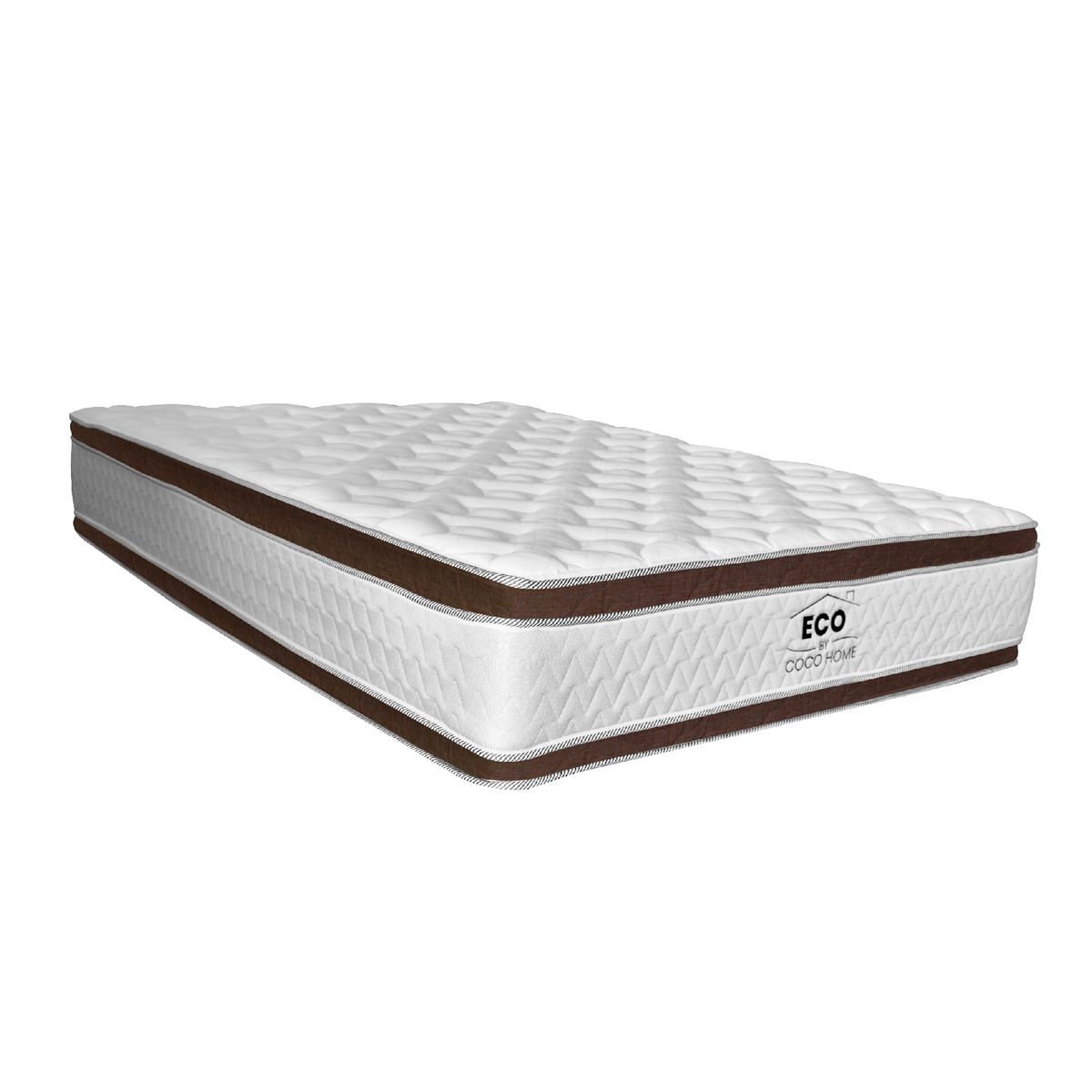 COCO HOME - Colchón Doble Firmeza Media Doble Pillow Ortopédico Resortado Coco ECO 140190.