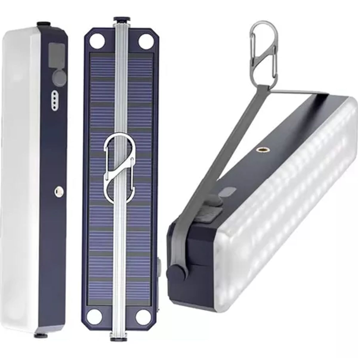GENERICO - Lampara Recargable Con Panel Solar Usb Led Emergencia T200