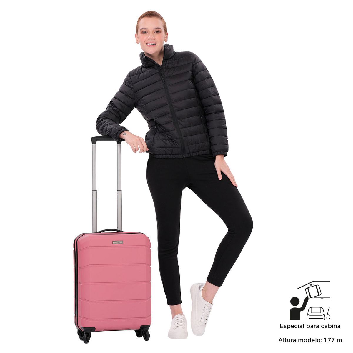 TOTTO - Maleta de Mano 360 Rayatta S Rosada