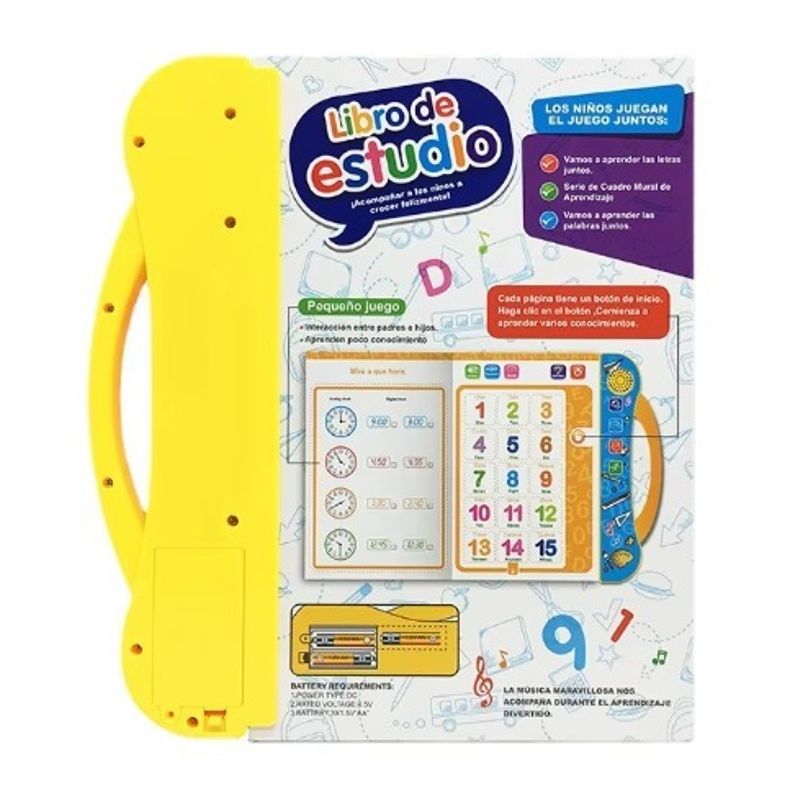 GENERICO - Libro Didáctico Interactivo Aprendizaje Bilingüe Para Niños